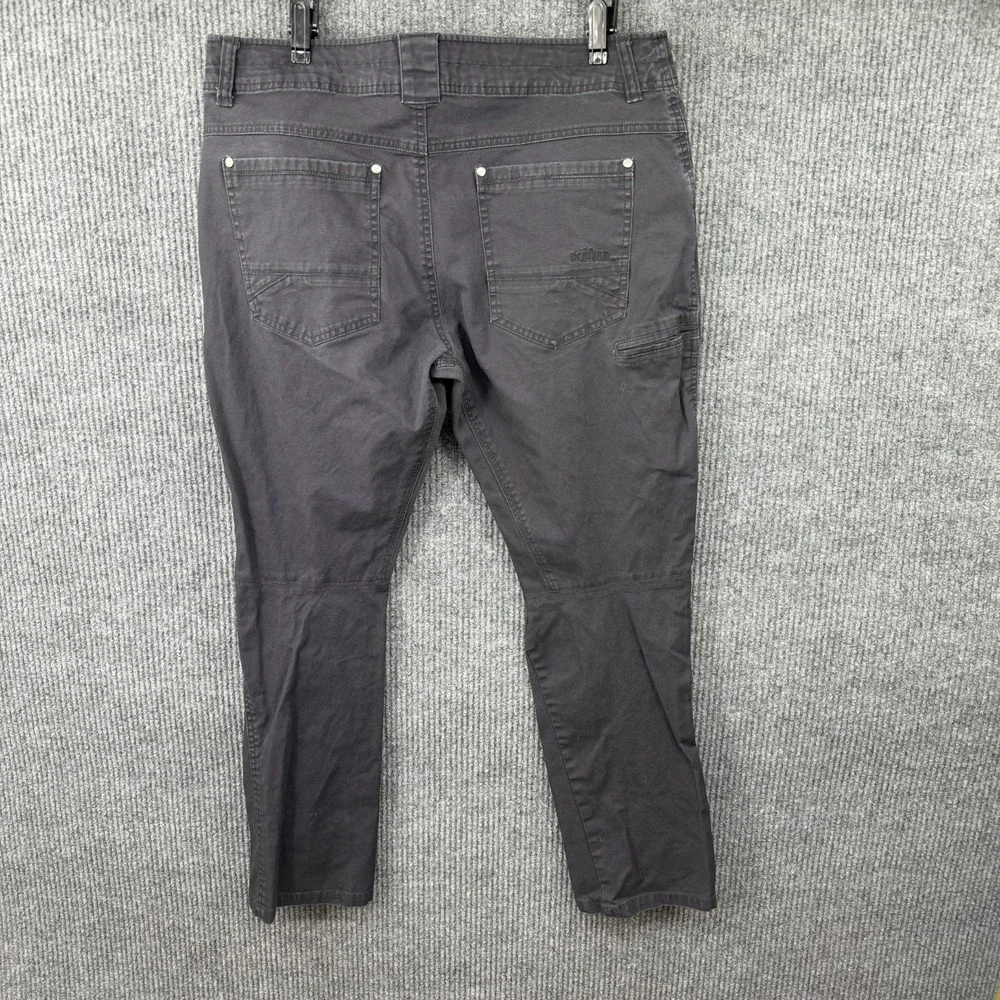 Kuhl Pant Black 35x30 Free Kanvus Jean Vintage Patinadye Canvas Articulated Knee